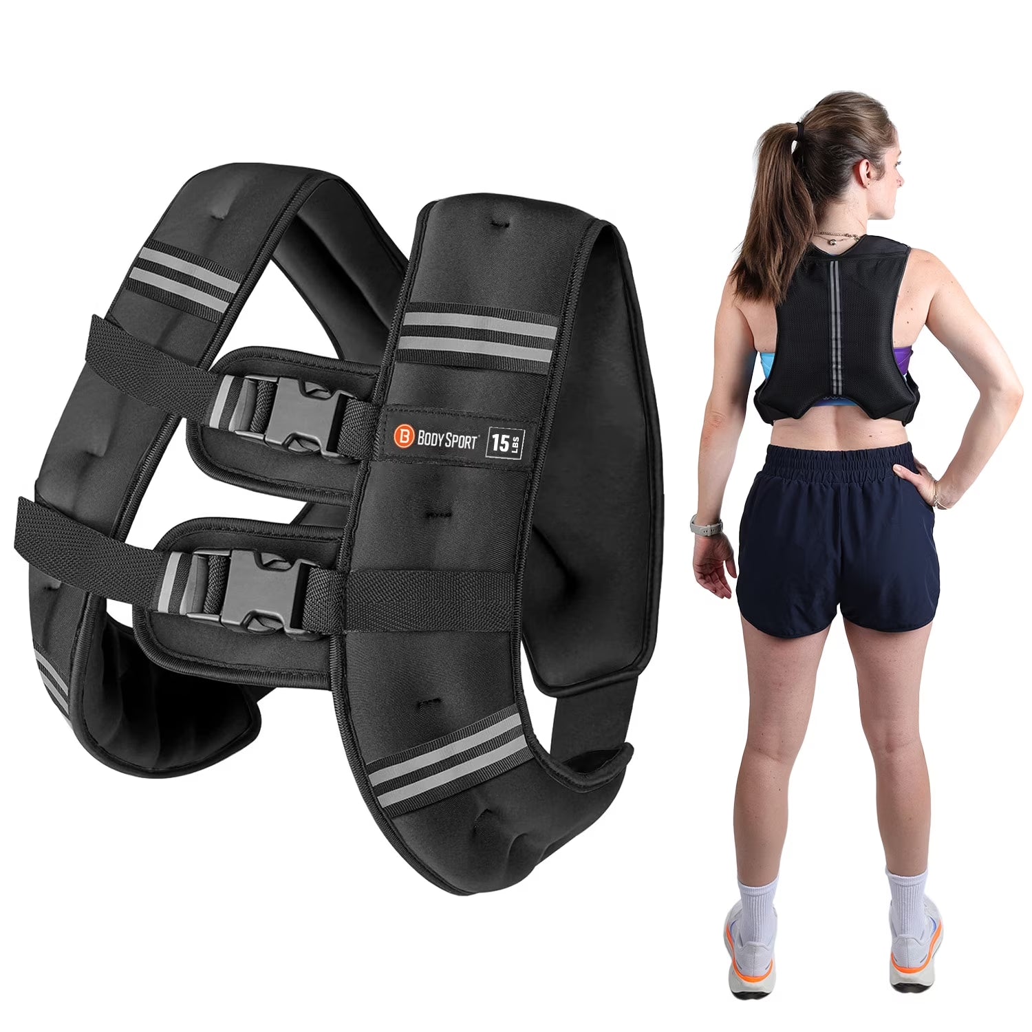 Weighted Vest, 5 Lb. - Adjustable Fitness Vest for Strength Training, Running, Walking, and Endurance Workouts
